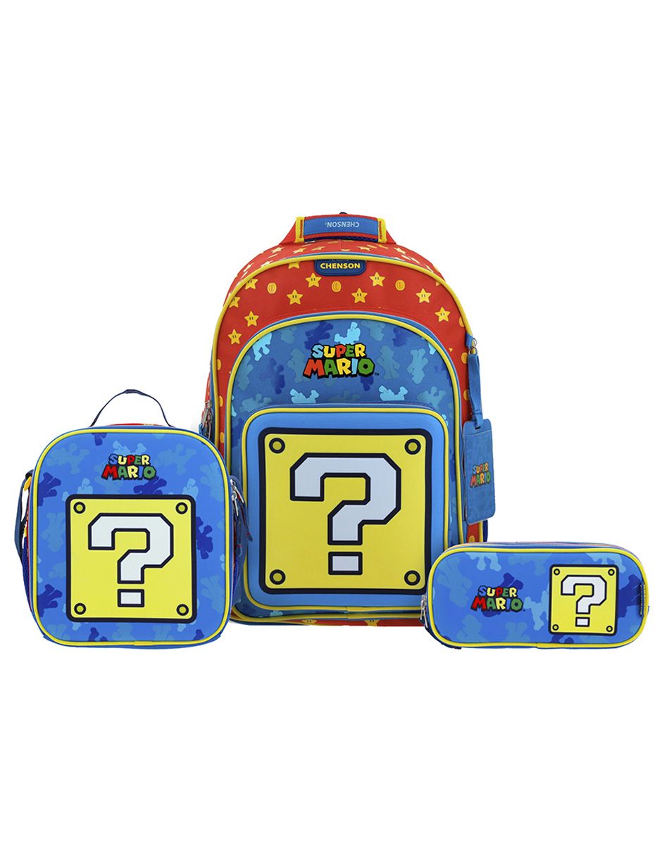 Set mochila escolar Super Mario Bros Myst para niño Set mochila escolar Super Mario Bros Myst para niño