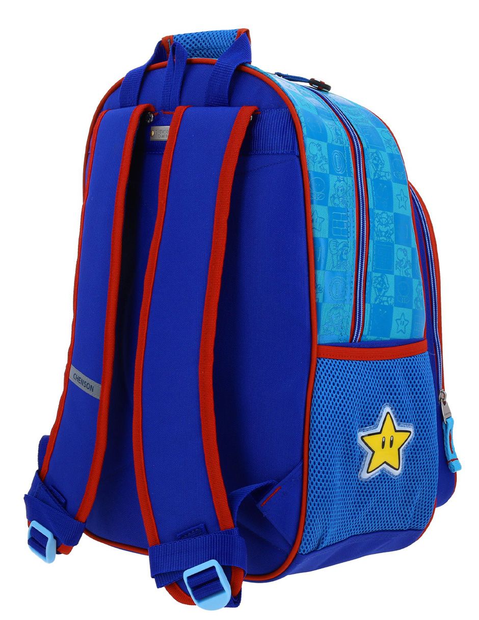 Set mochila escolar Mario Bros Flep para niño 6