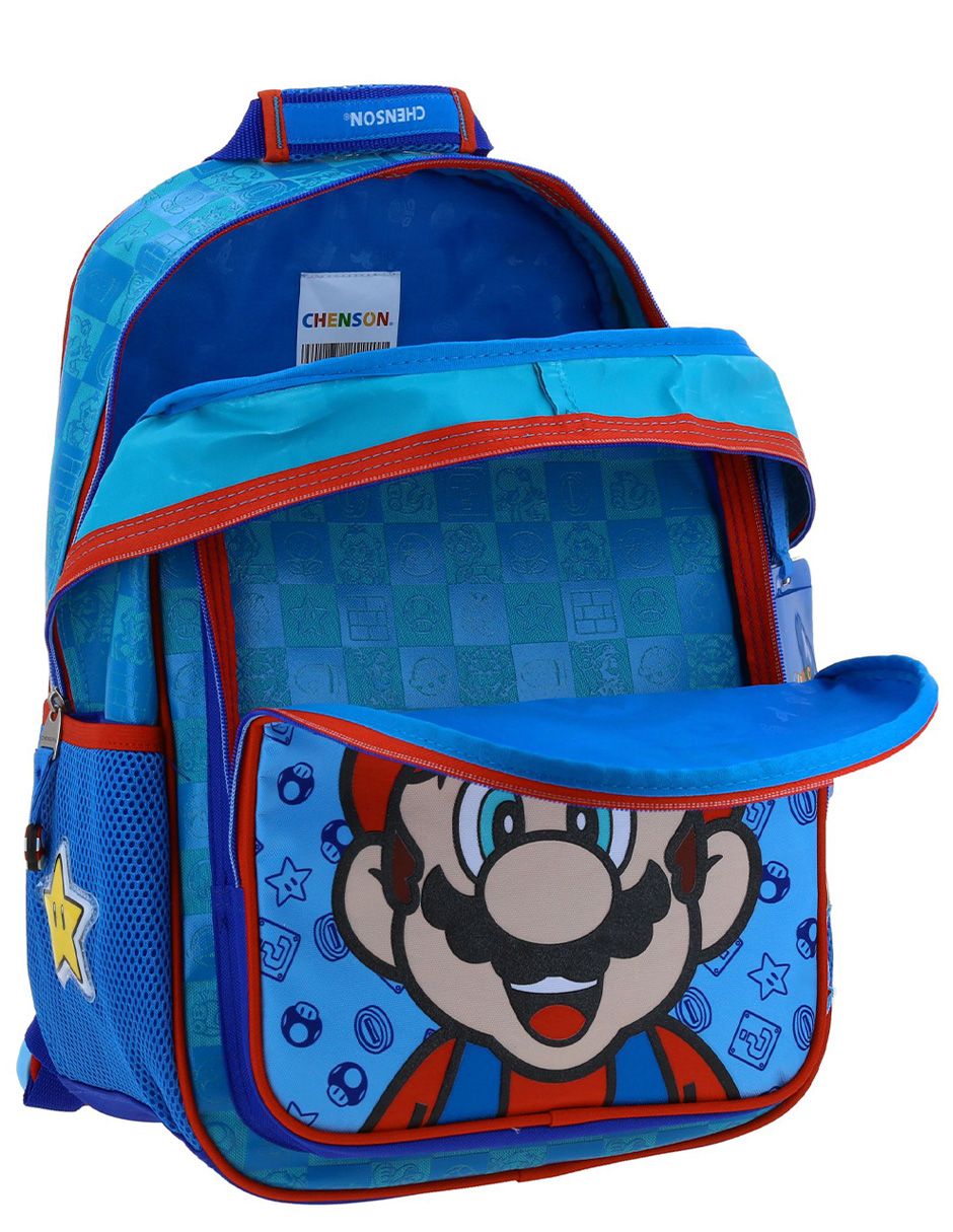 Set mochila escolar Mario Bros Flep para niño 8