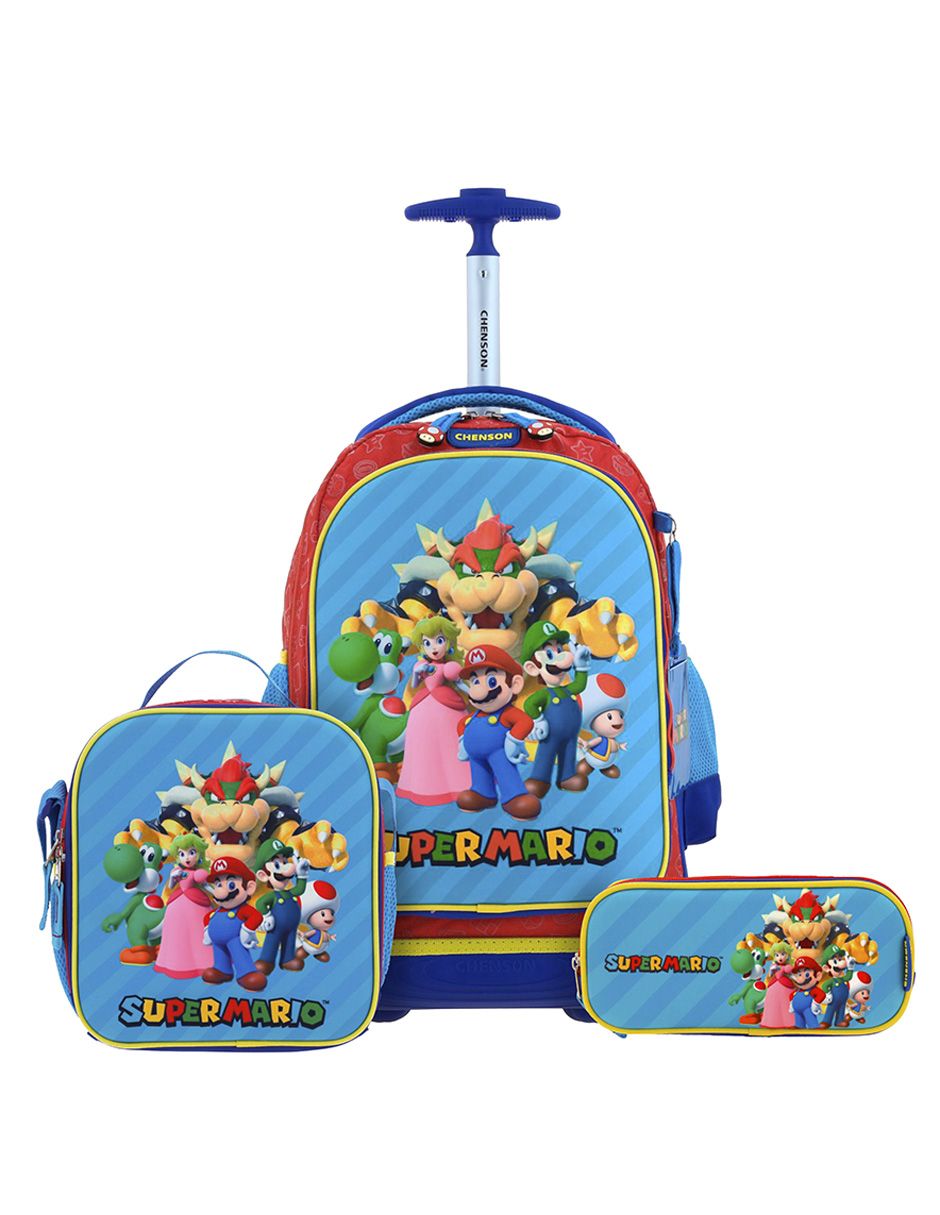 Set mochila escolar Mario and Friends Squat para niño Set mochila escolar Mario and Friends Squat para niño