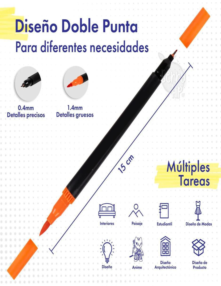 Marcador base agua 120 piezas 6