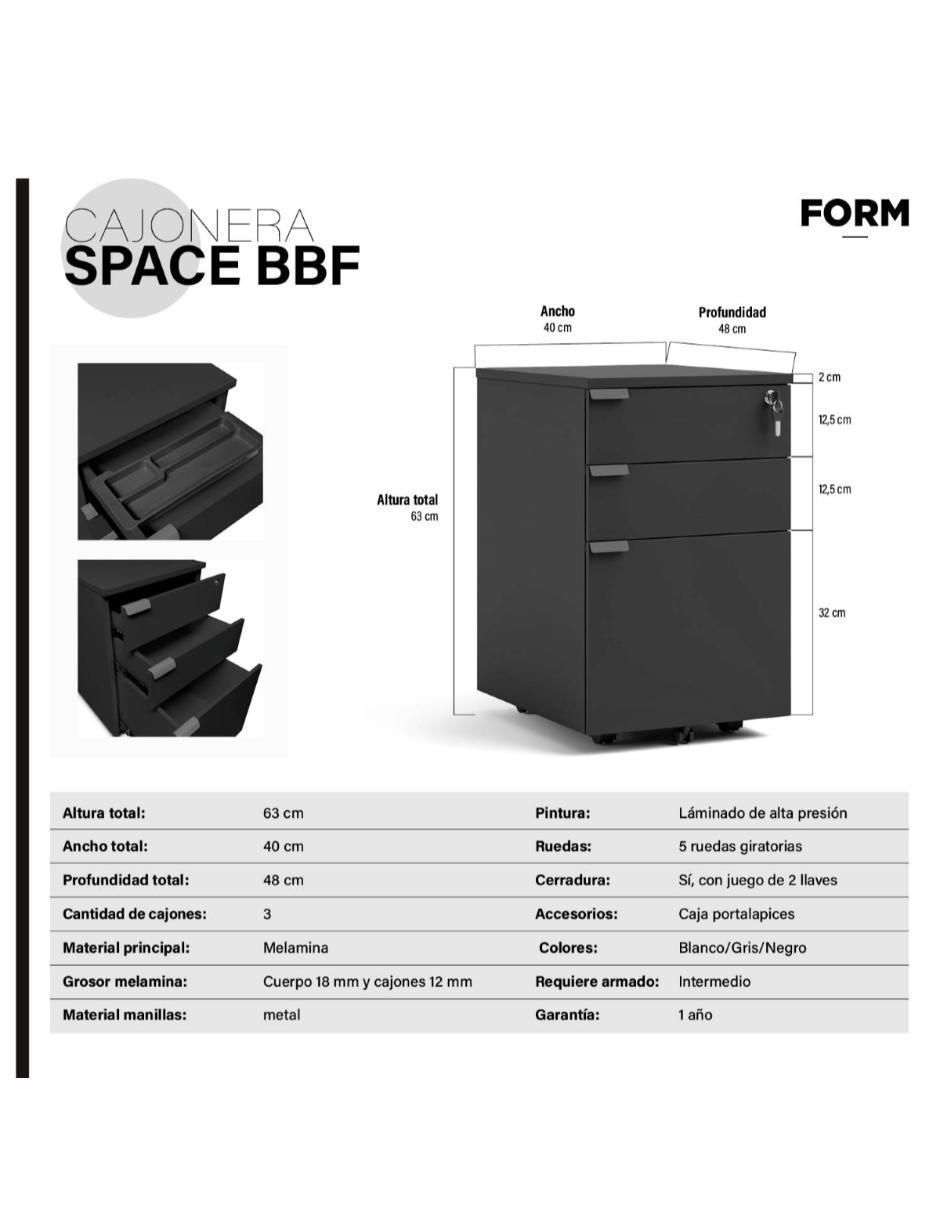 Archivero con cerradura y base móvil 6