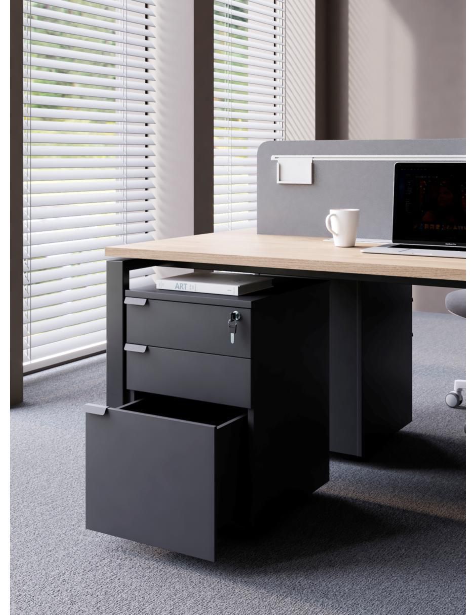 Archivero con cerradura y base móvil 5