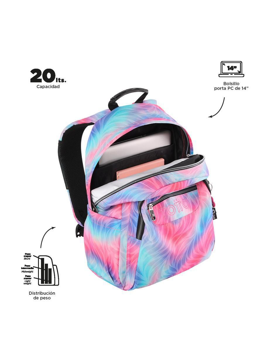 Mochila escolar Acuarela para niña 4