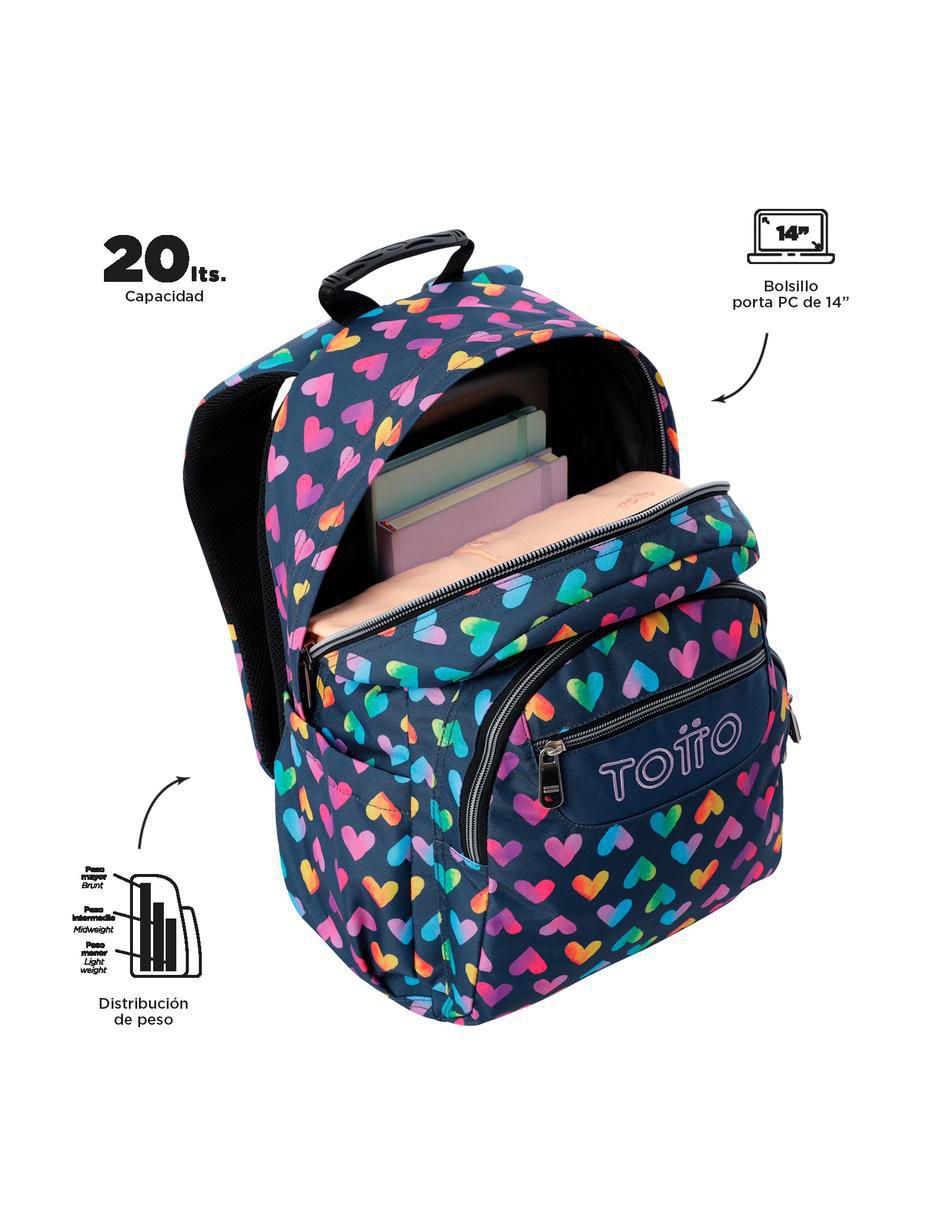 Mochila escolar Acuarela para niña 4
