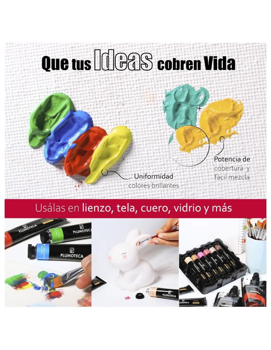 Set de pinturas acrílicas 24 piezas 4