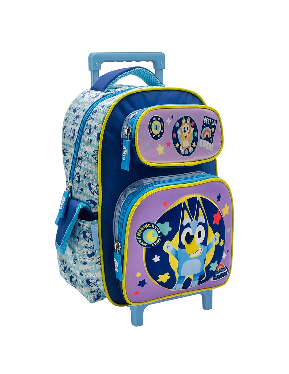 Mochila con ruedas escolar Bluey best day unisex 4