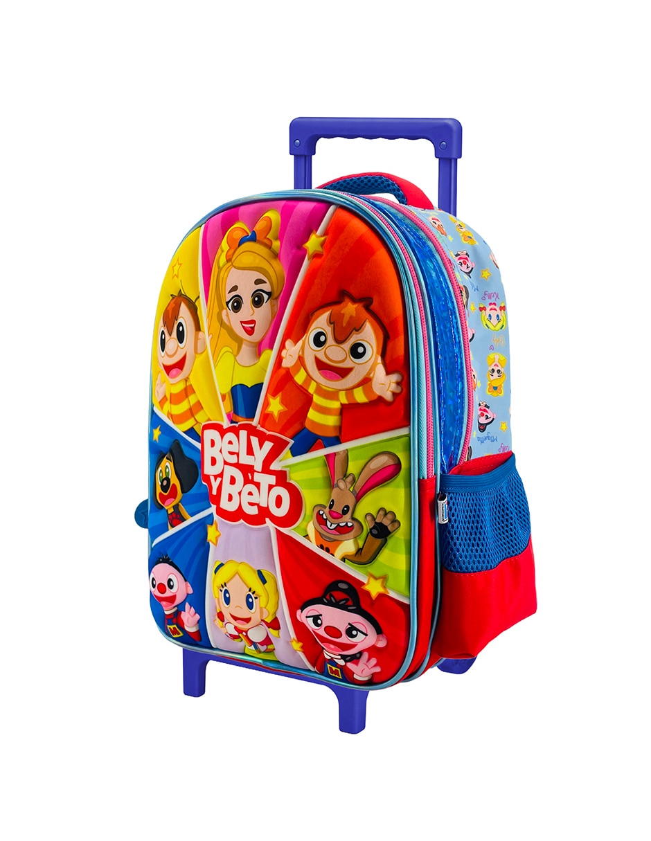 Mochila con ruedas escolar bely y beto mejores amigos unisex 3