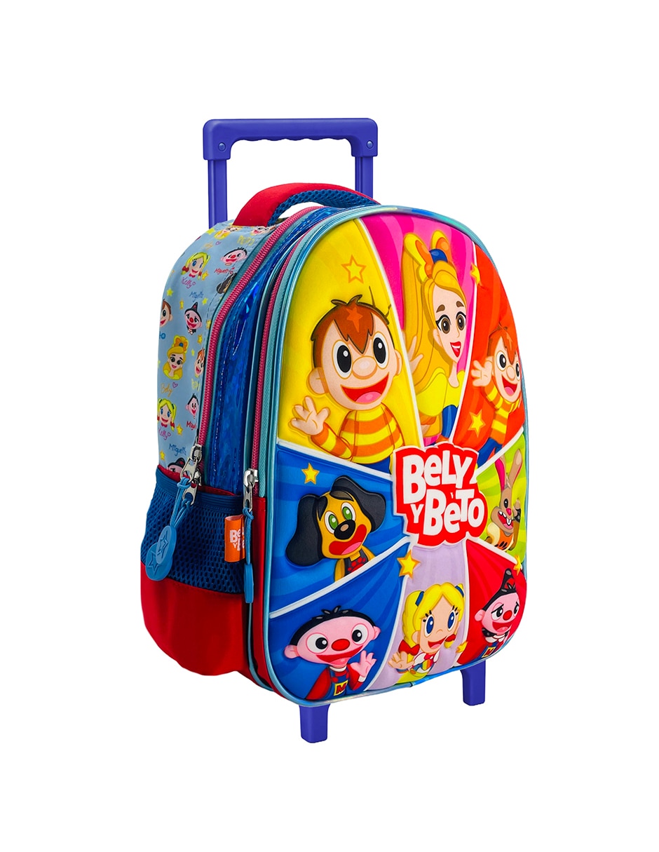 Mochila con ruedas escolar bely y beto mejores amigos unisex 4