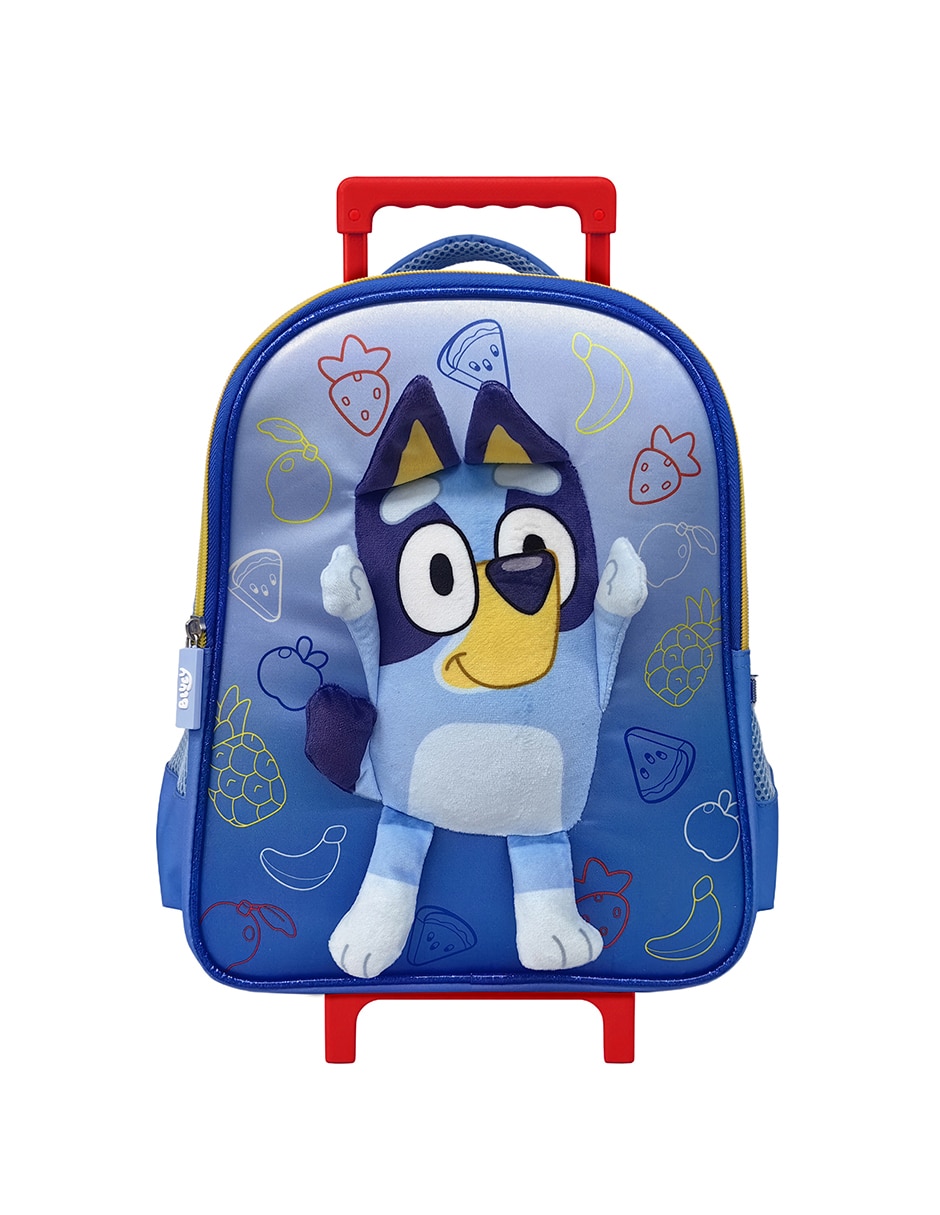 Mochila con ruedas escolar Bluey let's have fun unisex