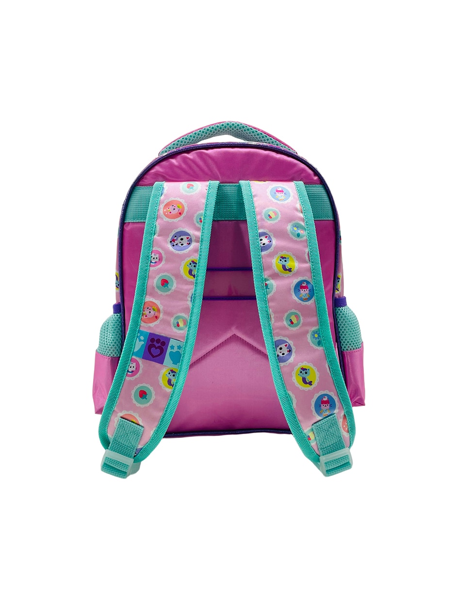 Mochila escolar gabby's dollhouse patches para niña 2