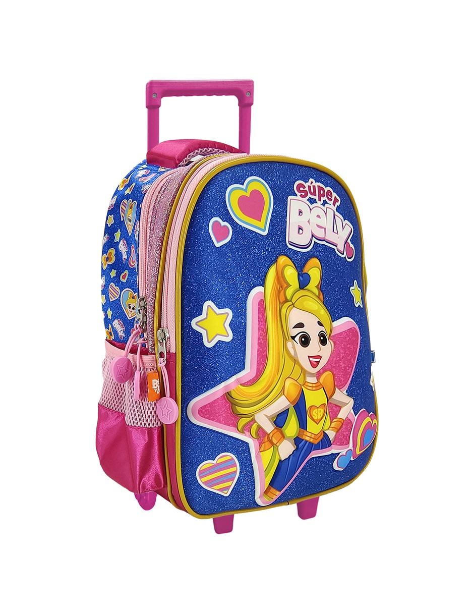 Mochila con ruedas escolar bely y beto super bely para niña 4