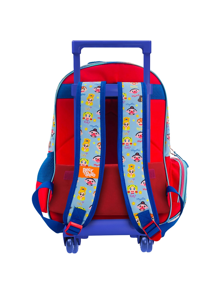 Mochila con ruedas escolar bely y beto mejores amigos unisex 2