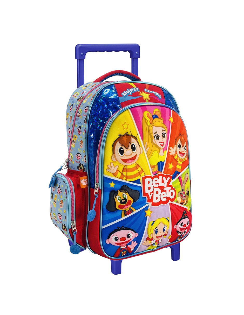 Mochila con ruedas escolar bely y beto mejores amigos unisex 4