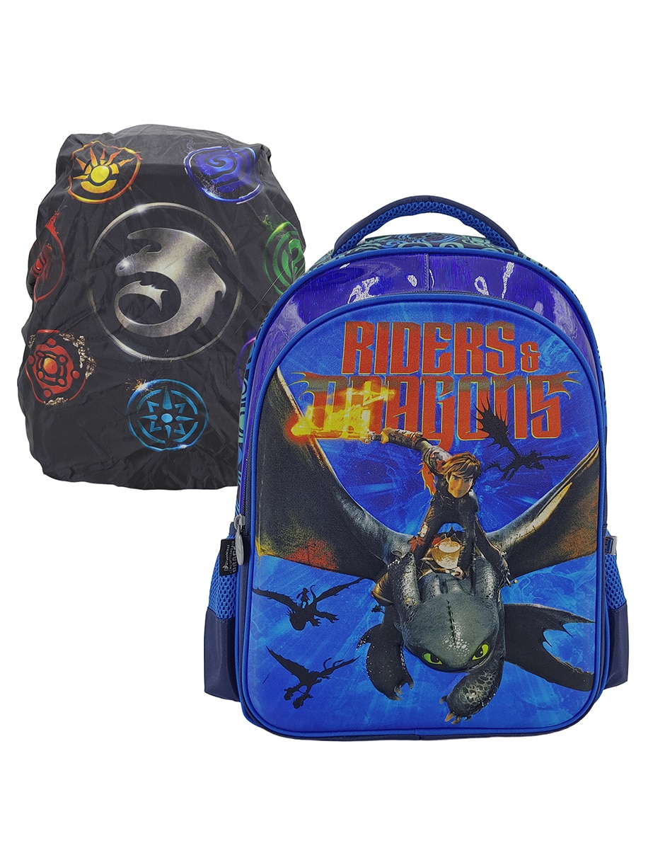 Mochila escolar cómo entrenar a tu dragón riders and dragons impermeable unisex
