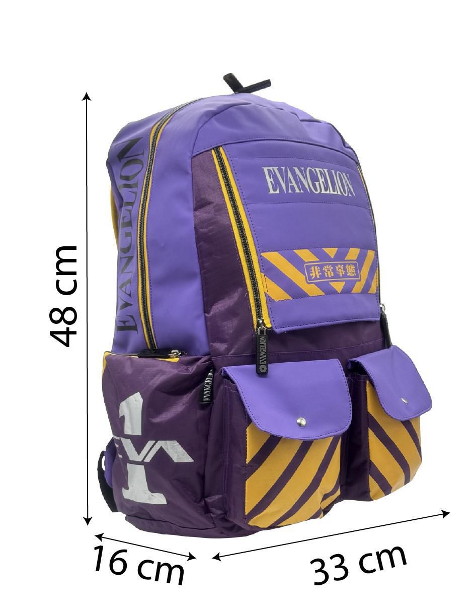 Mochila escolar evangelion eva-01 unisex 4